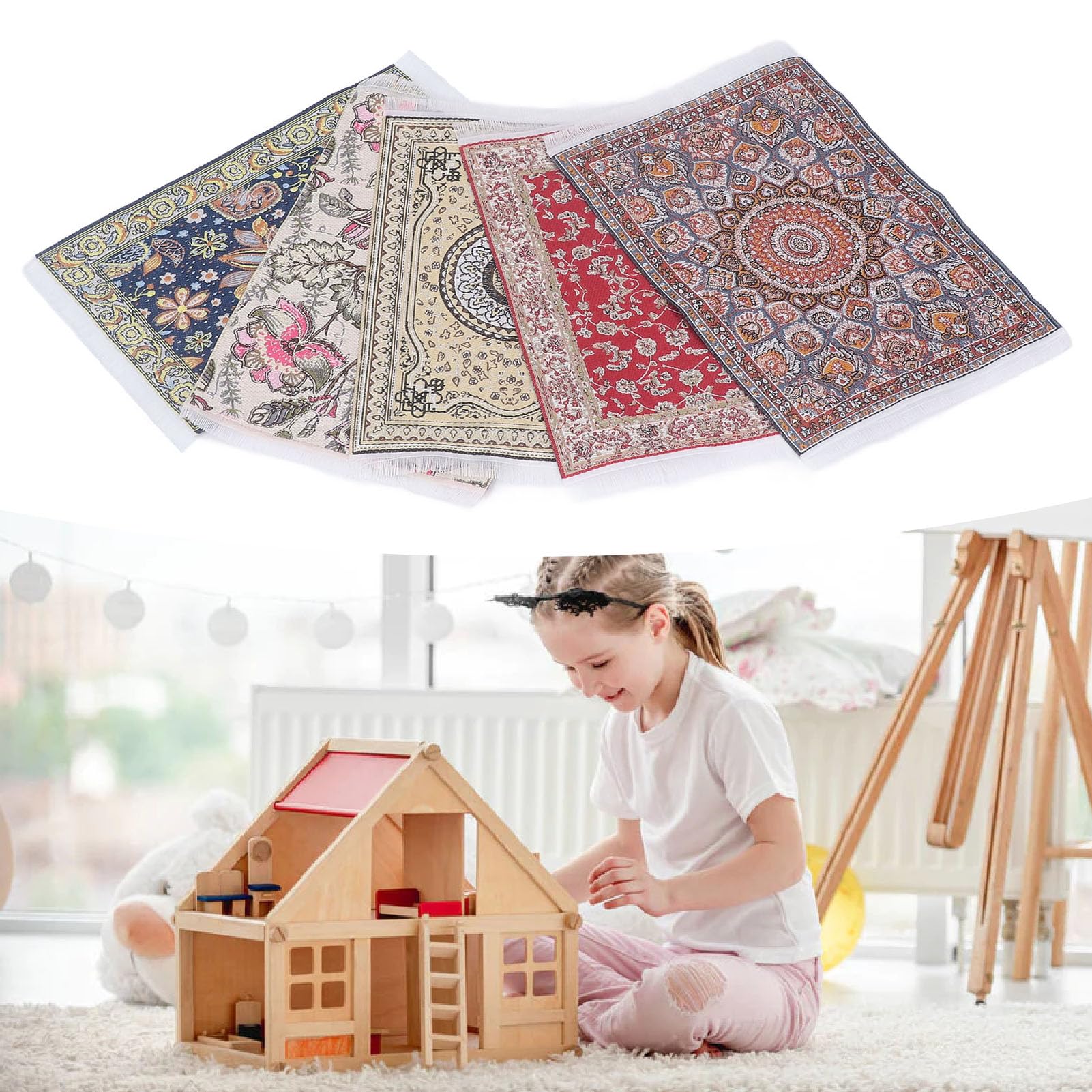 Amazon | ドールハウス織りカーペット ミニチュア 1/12 スケール